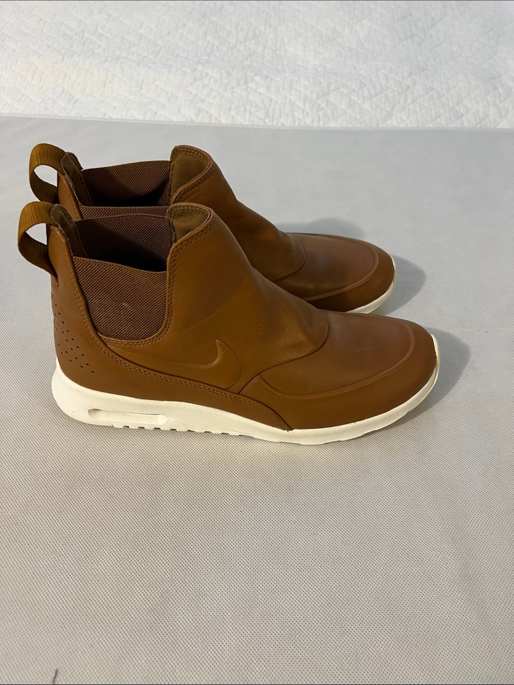Nike Men's Brown Slip-On Sneakers with White Sole